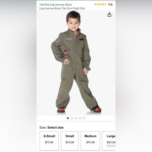 Boys Maverick Top Gun Costume